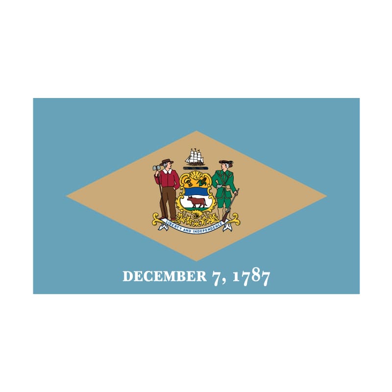 4' x 6' Delaware Flag - Nylon