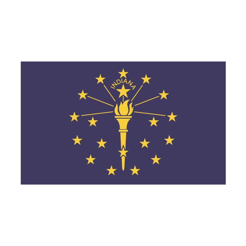 6' x 10' Indiana Flag - Nylon