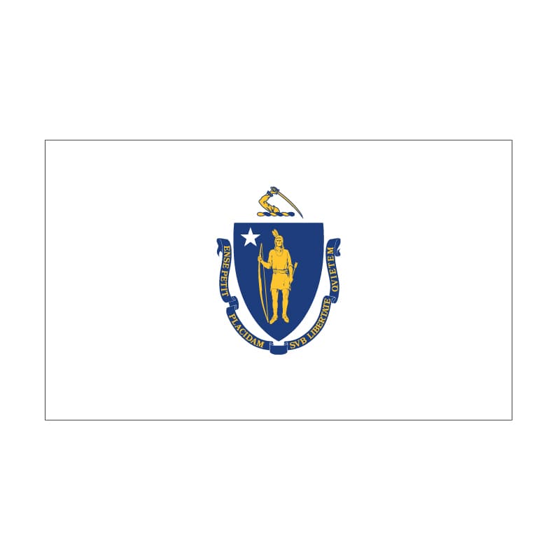 3' x 5' Massachusetts Flag - Nylon
