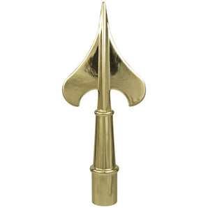 Metal Army Spear - Gold - One Piece Construction