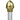 Parade Banner Budget Aluminum Pole - Silver With Gold Acorn