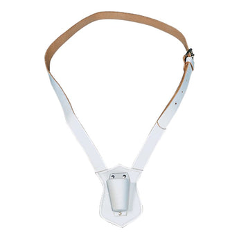 Single Strap Leather Carrying Belt - White