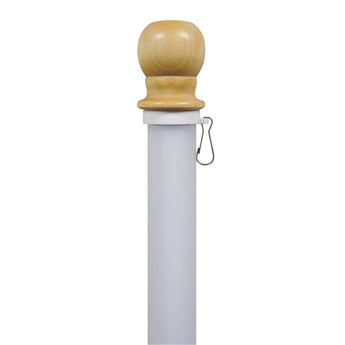 5' Display Pole - White Fiberglass