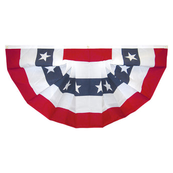 Cotton Pleated Fan With Stars