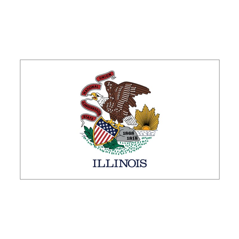 3' x 5' Illinois Flag - Nylon