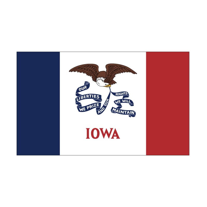 4' x 6' Iowa Flag - Nylon