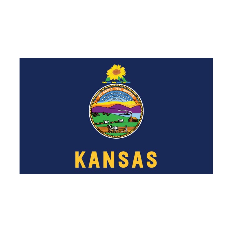 3' x 5' Kansas Flag - Nylon