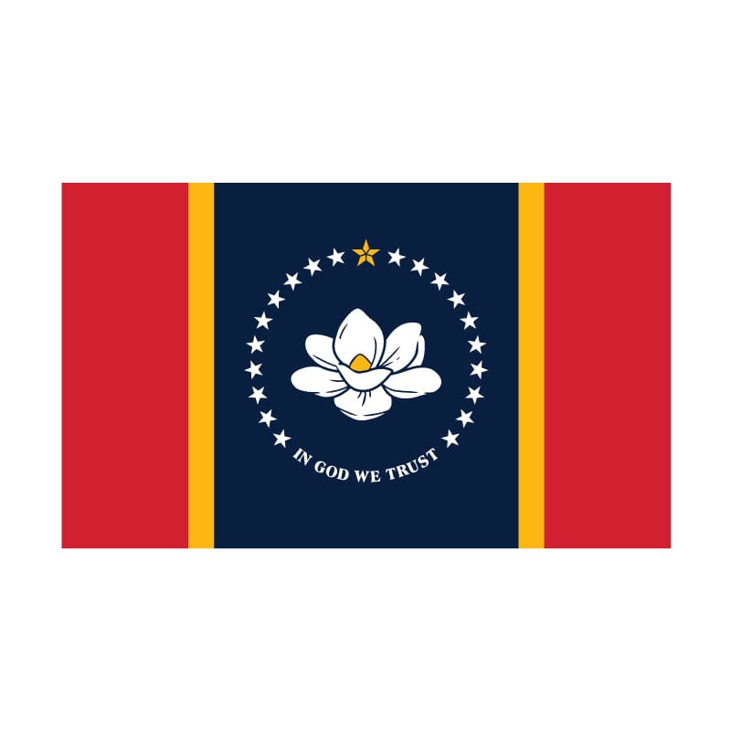 5' x 8' Mississippi Flag - Nylon