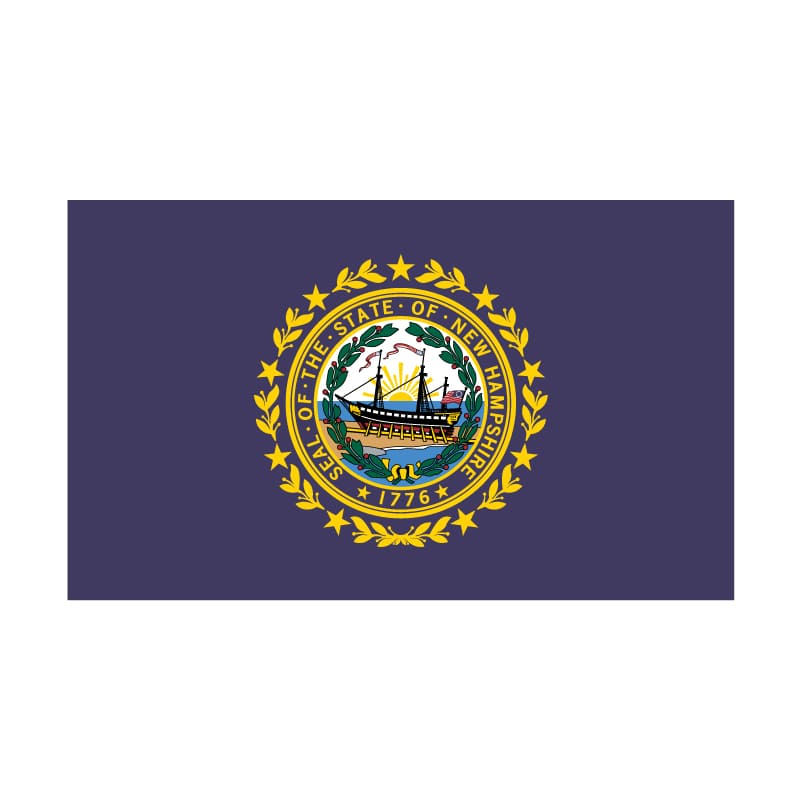 3' x 5' New Hampshire Flag - Polyester