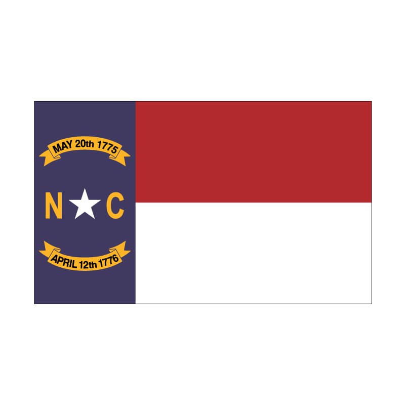 5' x 8' North Carolina Flag - Nylon