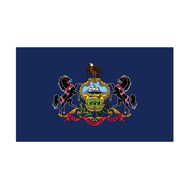 5' x 8' Pennsylvania Flag - Polyester