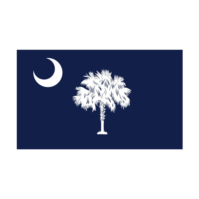 5' x 8' South Carolina Flag - Nylon