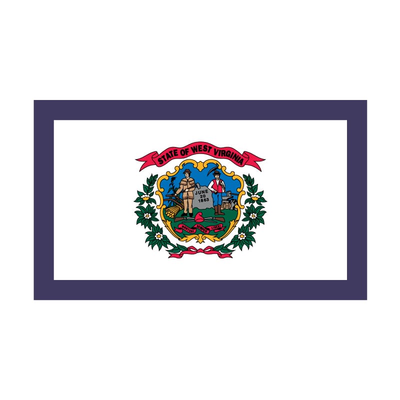 5' x 8' West Virginia Flag - Polyester