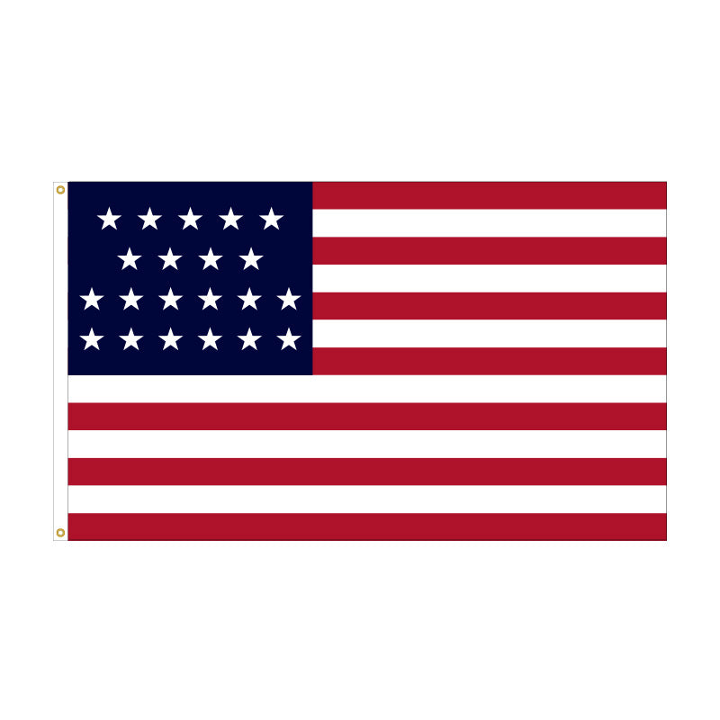 5' x 8' 21 Star American Flag - Nylon