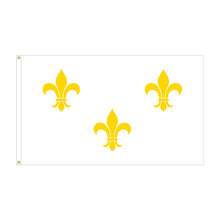 Load image into Gallery viewer, 3&#39; x 5&#39; Fleur-De-Lis White-3 Flag - Nylon
