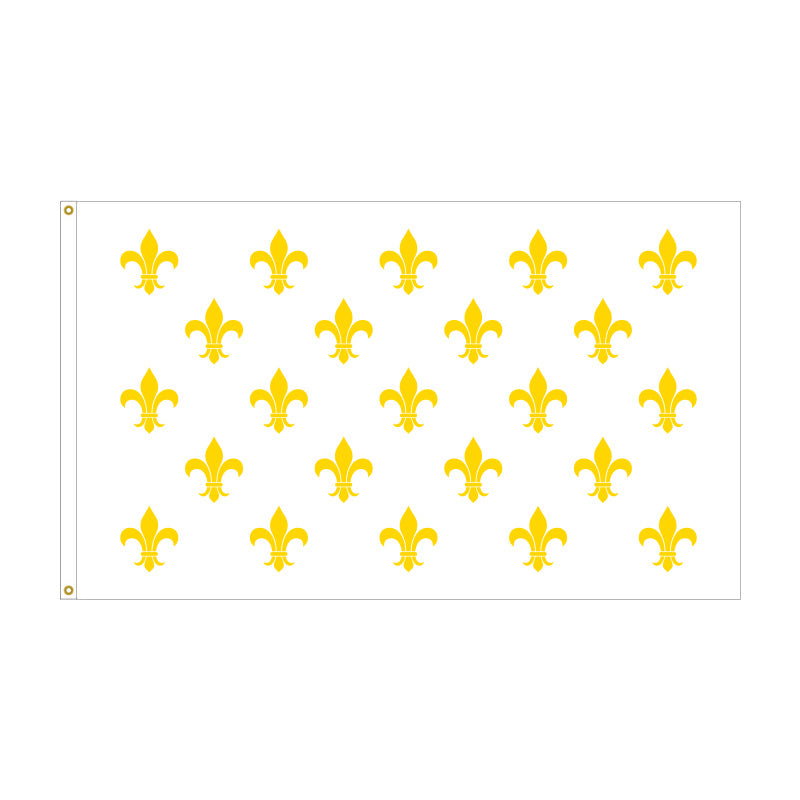 3' x 5' Fleur-De-Lis White-23 Flag - Nylon