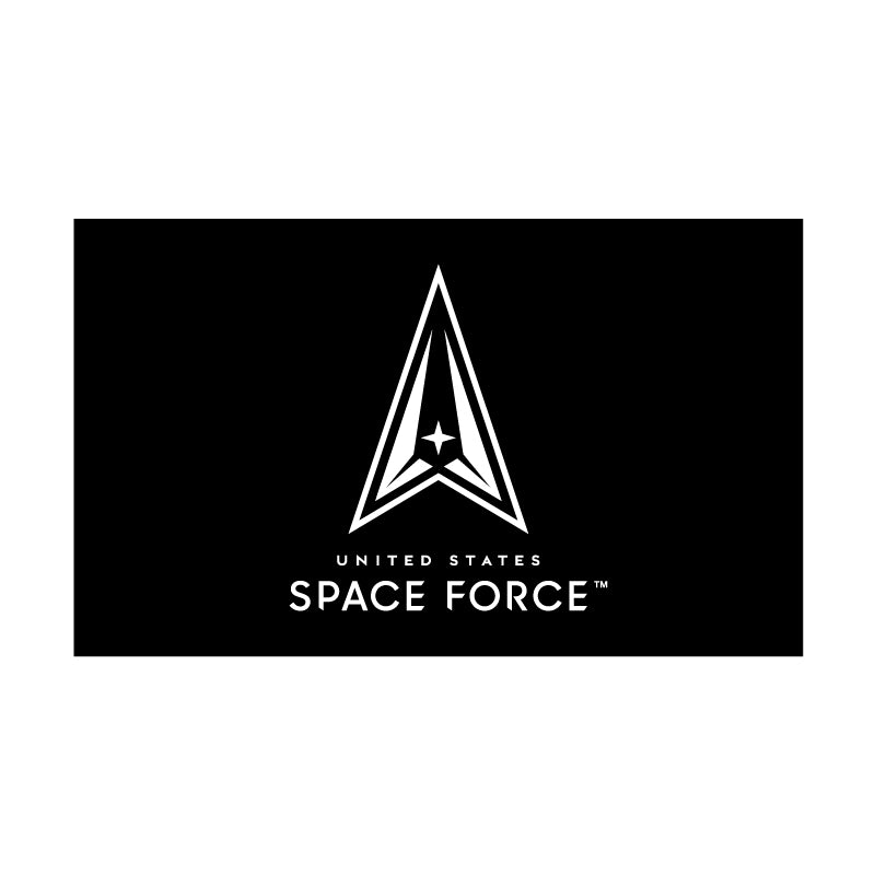 3' x 5' Space Force Flag - Black - Nylon
