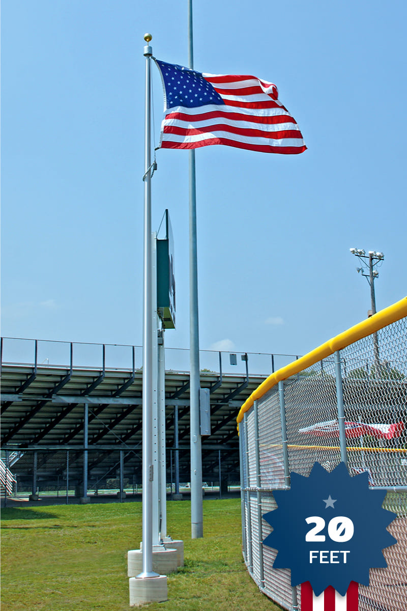 20ft Premium Flagpole ECSA20 Eder Flag