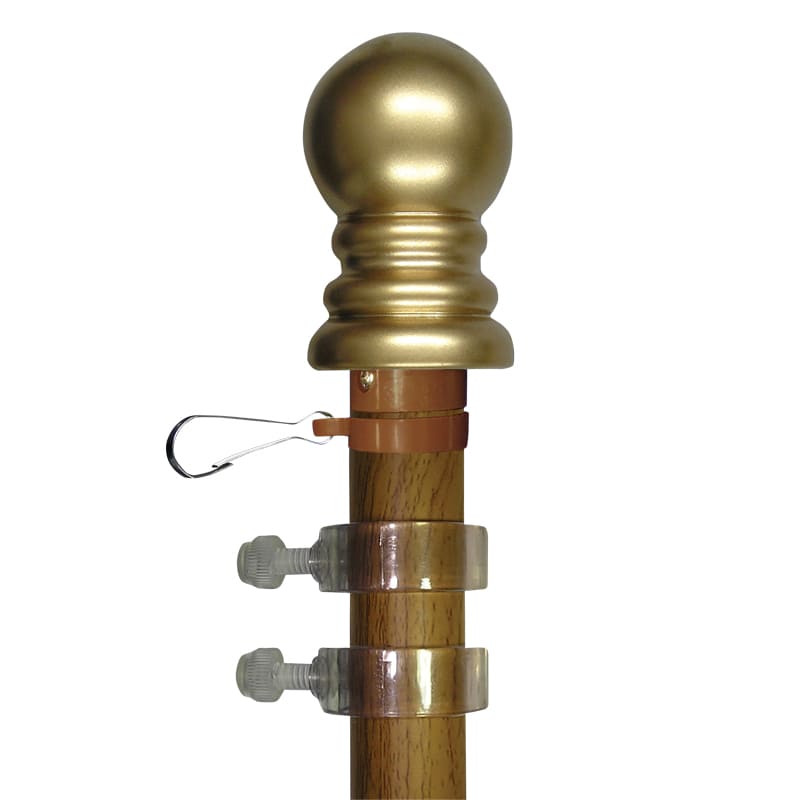 Aluminum Anti-Furl Rotating Pole - Wood Grain