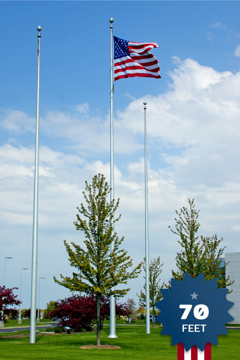 70ft Flagpole - External Halyard - EC70 – Eder Flag