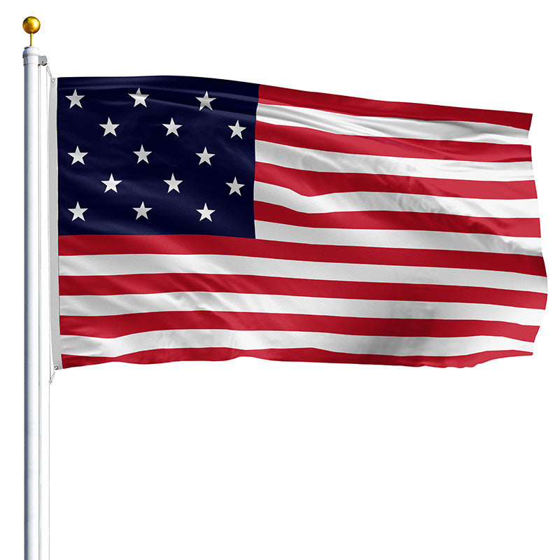 3' x 5' 15 Star American Flag - Nylon