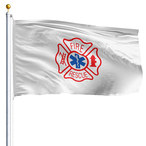 3' x 5' Fire Rescue Flag - Nylon