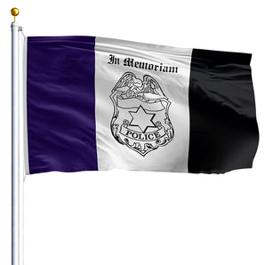 3' x 5' Police Mourning Flag - Nylon