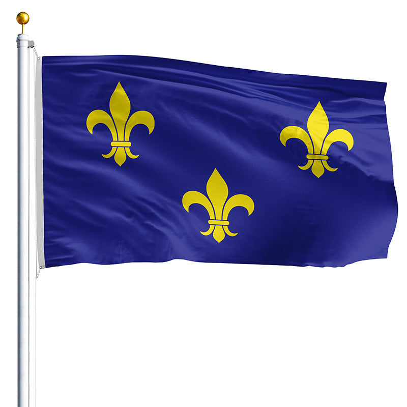 3' x 5' Fleur-De-Lis Blue-3 Flag - Nylon