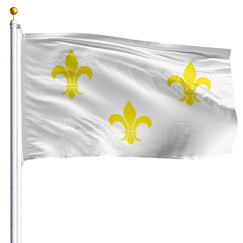 3' x 5' Fleur-De-Lis White-3 Flag - Nylon