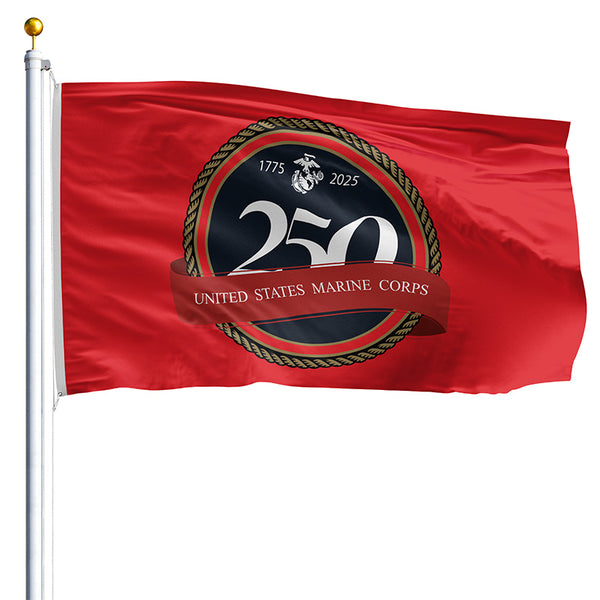 3' x 5' Marines 250 Flag - Nylon