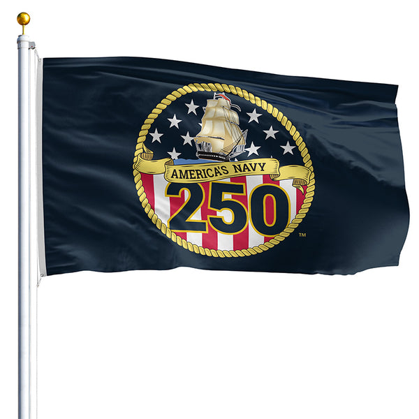 3' x 5' Navy 250 Flag - Nylon