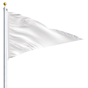 12" x 18" White Pennant - Nylon