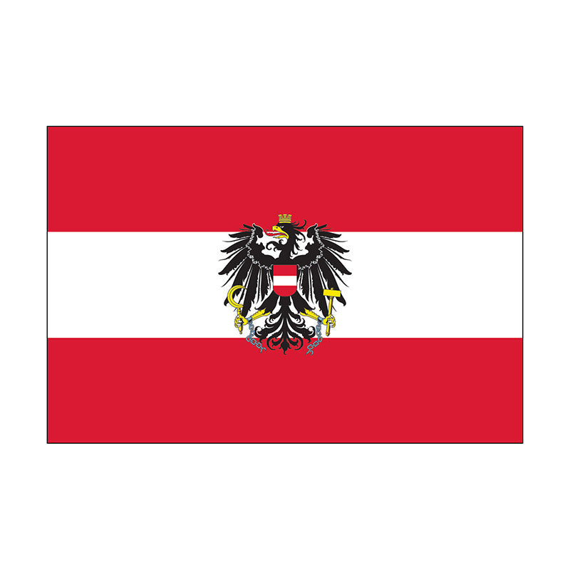  Austria Flag With Eagle