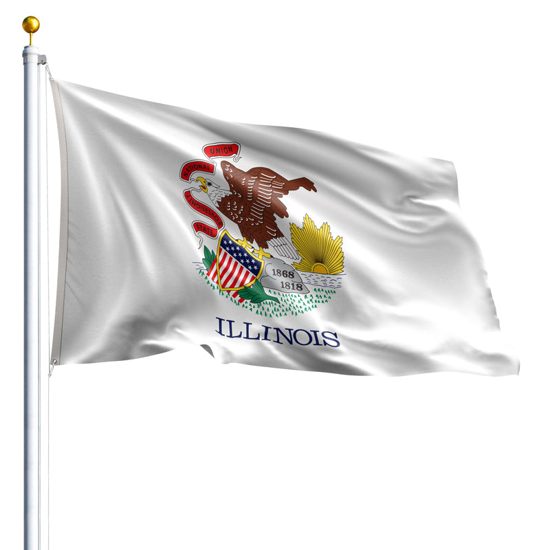 3' x 5' Illinois Flag - Nylon