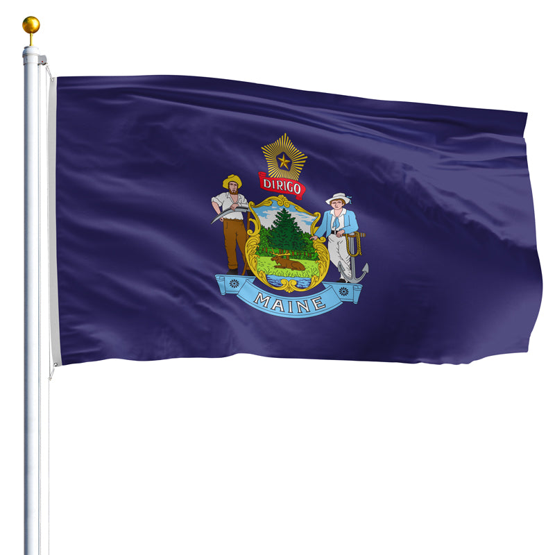 5' x 8' Maine Flag - Polyester