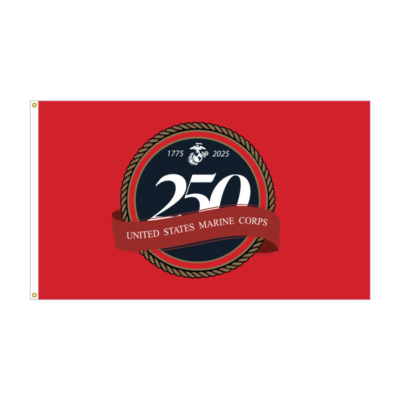 3' x 5' Marines 250 Flag - Nylon