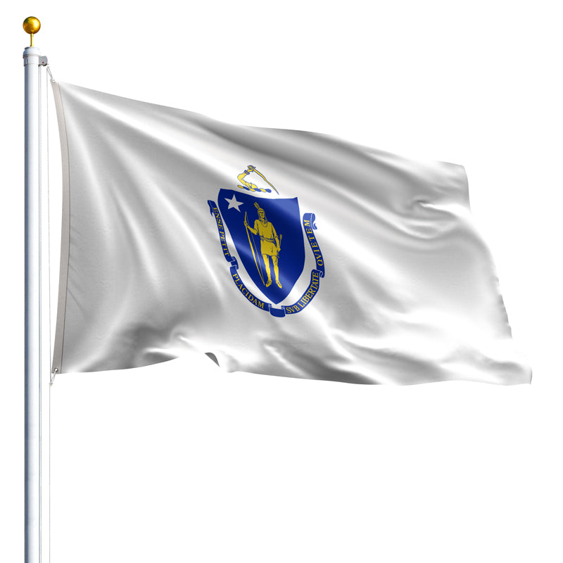 3' x 5' Massachusetts Flag - Nylon