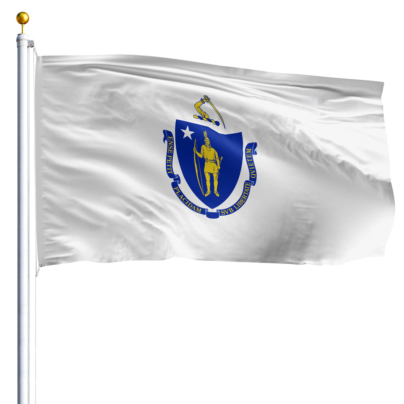 3' x 5' Massachusetts Flag - Polyester