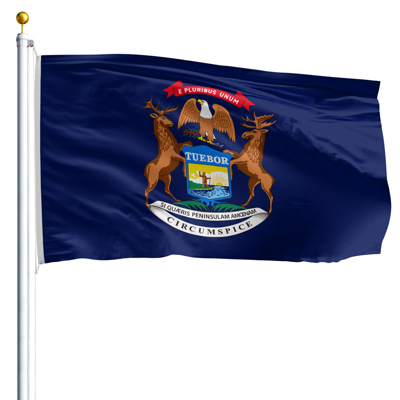 3' x 5' Michigan Flag - Polyester