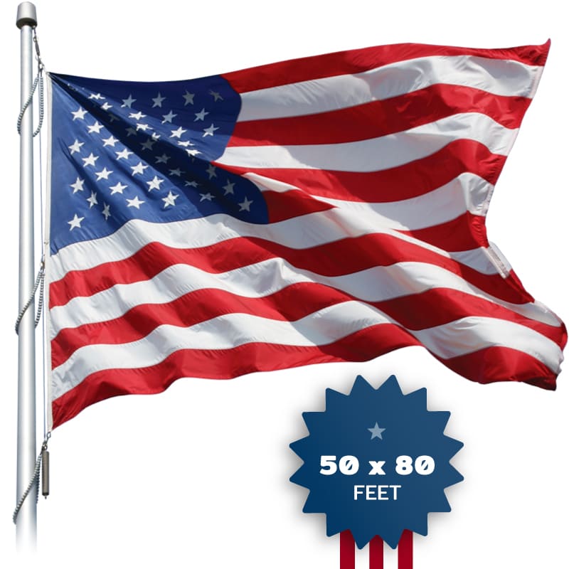 50' x 80' American Flag - Nylon