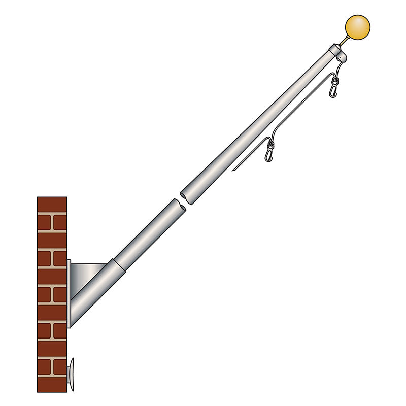 External Halyard Aluminum Flagpoles