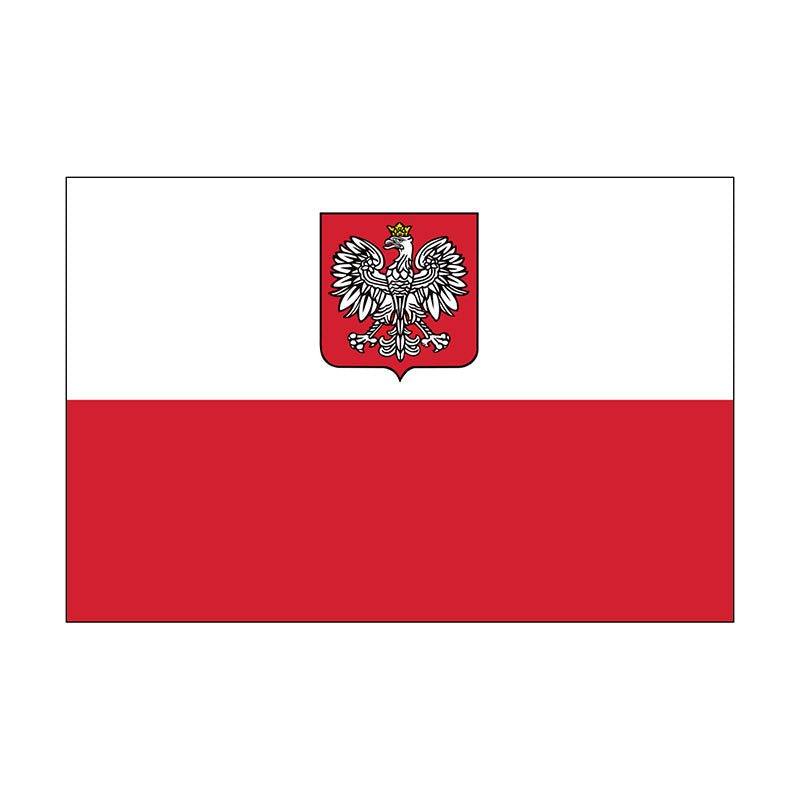 5' x 8' Poland With Eagle - Nylon