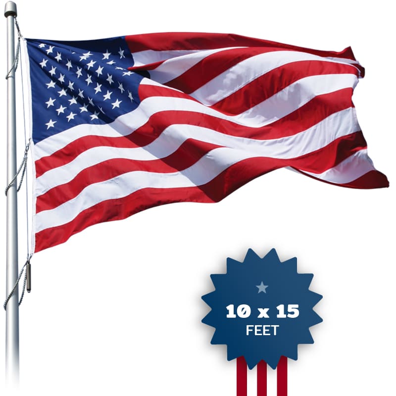 10' x 15' American Flag - Polyester PF15