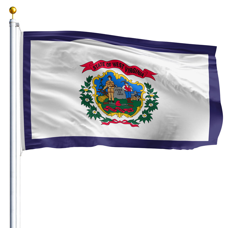 3' x 5' West Virginia Flag - Polyester