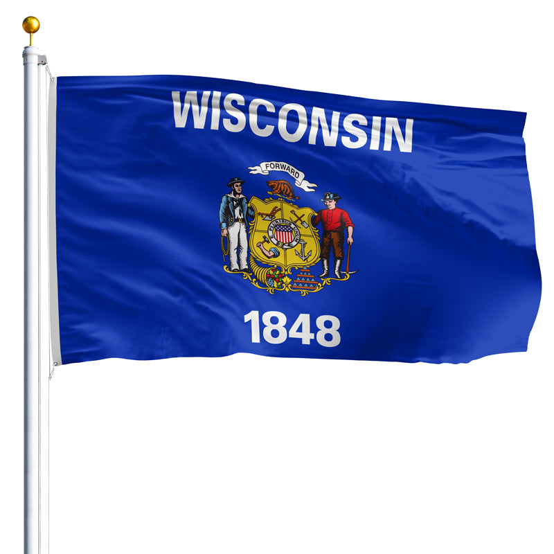 5' x 8' Wisconsin Flag - Polyester